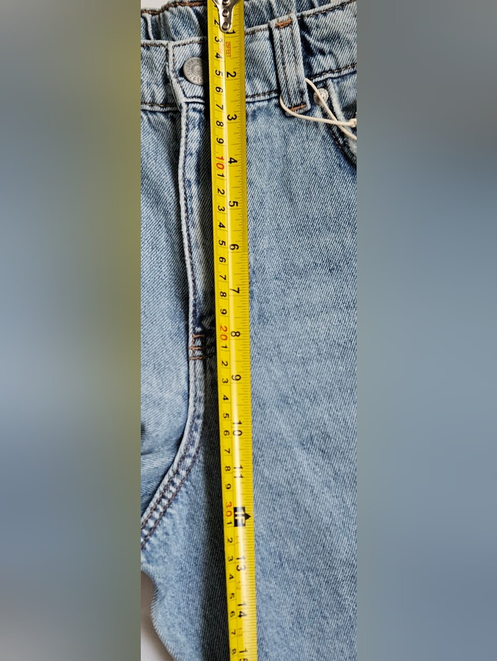 NWT Zara Relaxed Baggy Fit Years 13-14 in Light Blue Denim Jeans - Picture 6 of 10